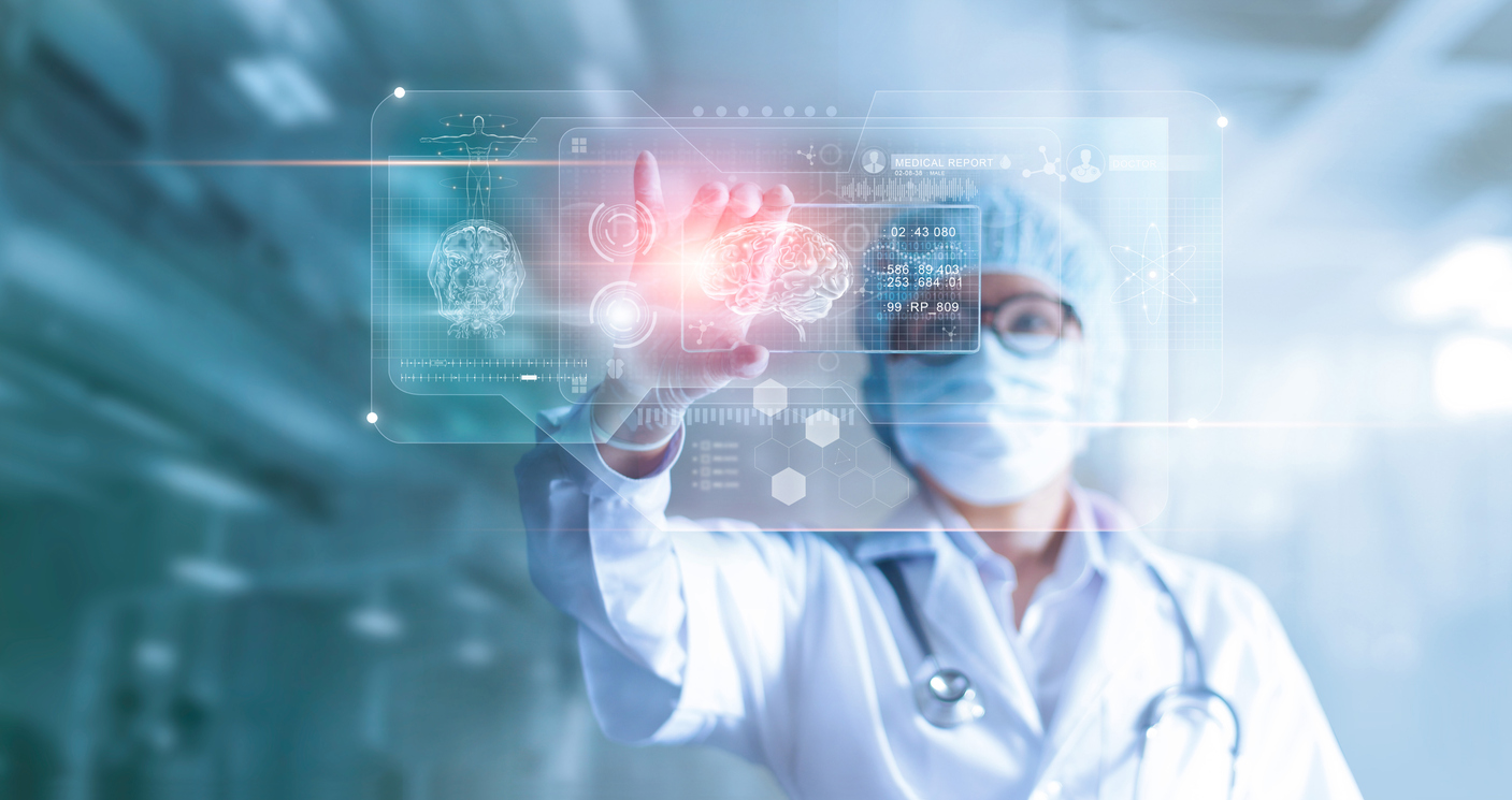Medizinischer Forscher und Digitalisierung